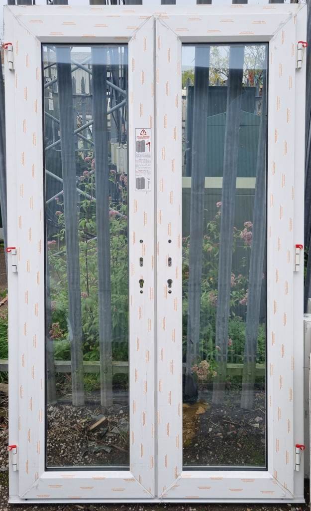image for New White UPVC French Patio Double French Door Low Threshold 1240mm W x 2050mm H