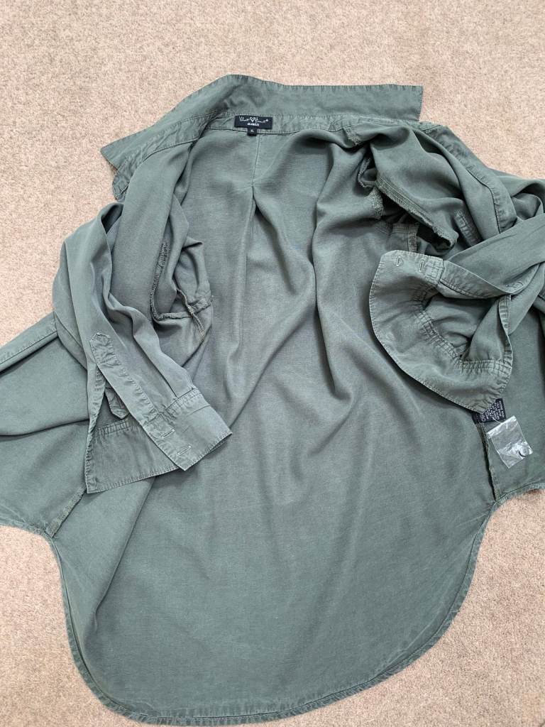 Velvet Heart Los Angeles Dark Green Tencel Shirt Long Sleeve UK Size XL