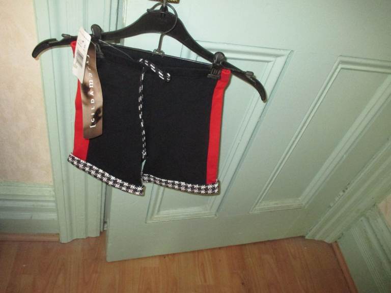 New Black & Red Womens Bike Shorts with Tags