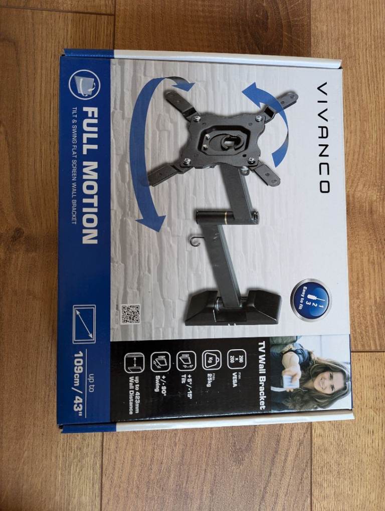 Vivanco TV wall bracket for TVs up to 43"