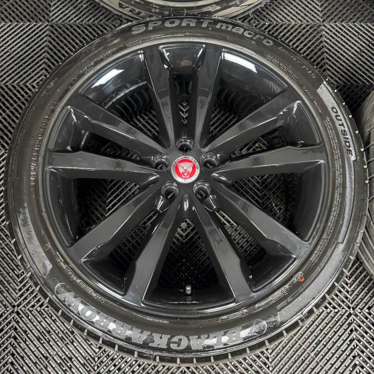20'' GENUINE JAGUAR E PACE BLACK 5 DOUBLE SPOKE ALLOY WHEELS TYRES