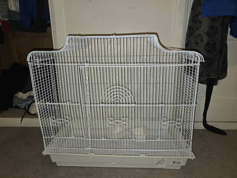 White metal budgie bird cage 
