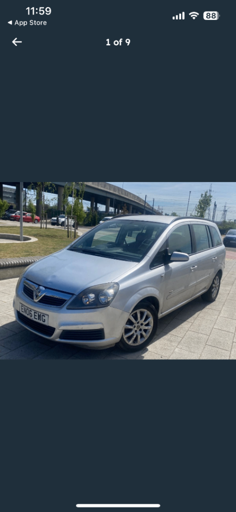 Vauxhall, ZAFIRA, MPV, 2006, Manual, 1598 (cc), 5 doors