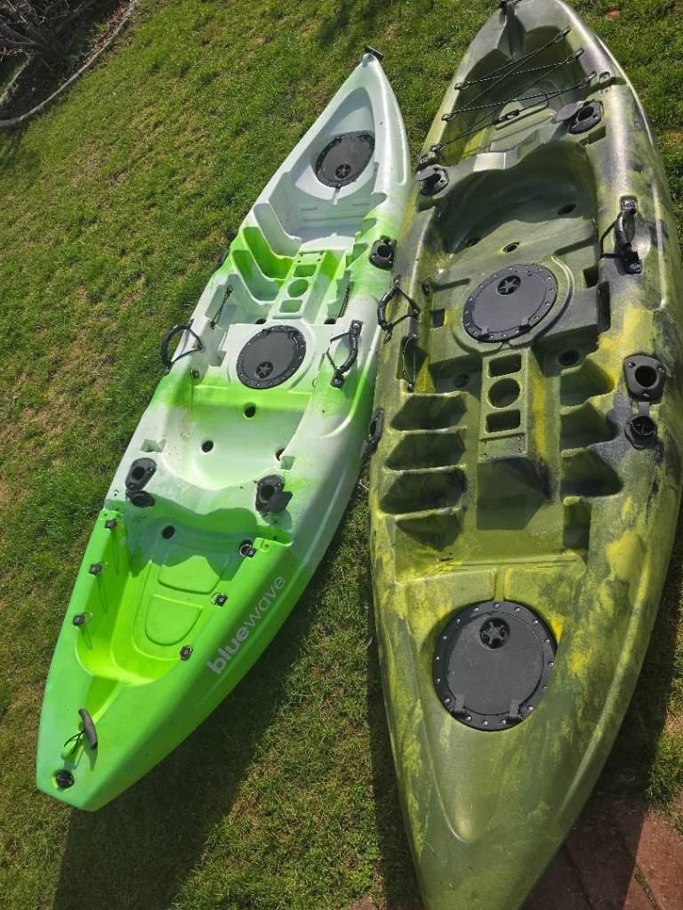 Almost New Kayaks ... £250 each or £500 for both for both with seats paddles & wheels