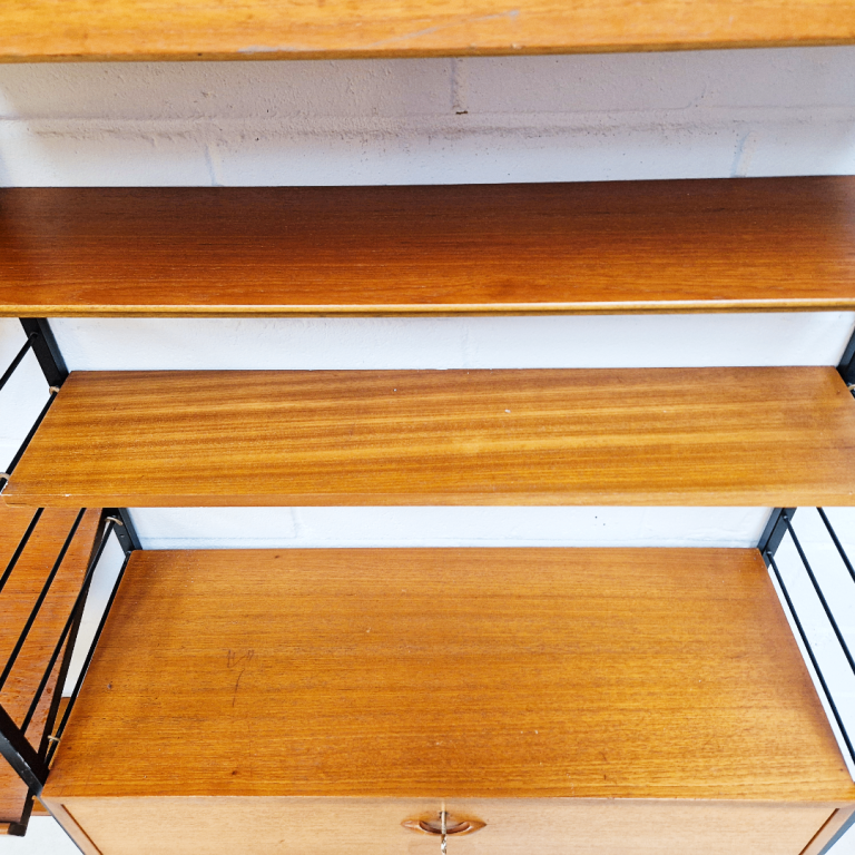 Staples Ladderax Vintage 1960s Mid Century 3 Bay Danish Design Cabinet Sideboard PG085
