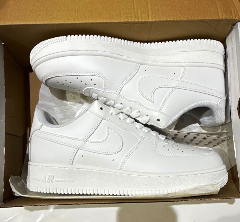 Nike Air Force 1 White Trainers - UK 8.5, Brand New in Box