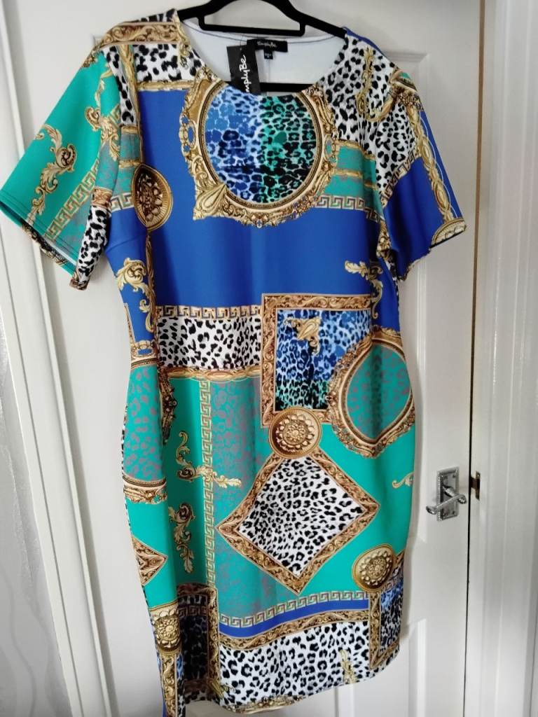 SimplyBe Multicoloured Leopard Print Dress, UK Size 26, New with Tags