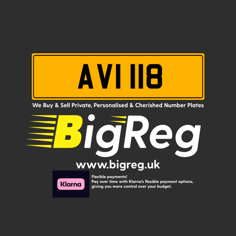 AVI 118 DATELESS PRIVATE PERSONALISED CHERISHED CAR REG NUMBER PLATE