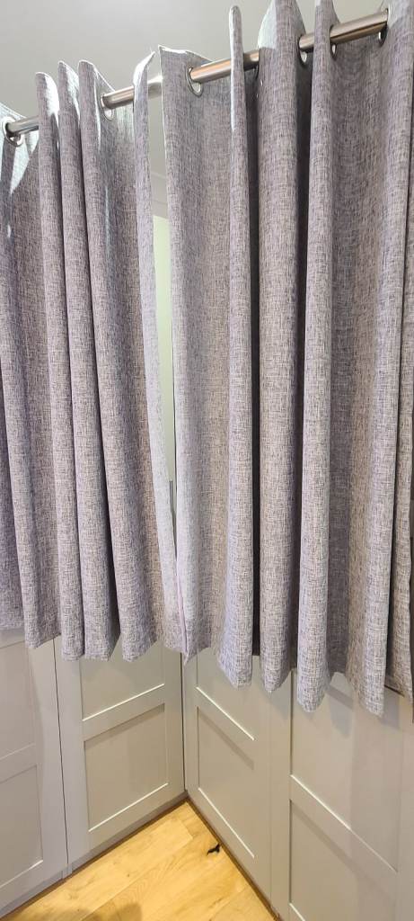Pair of Grey Curtains. As new.