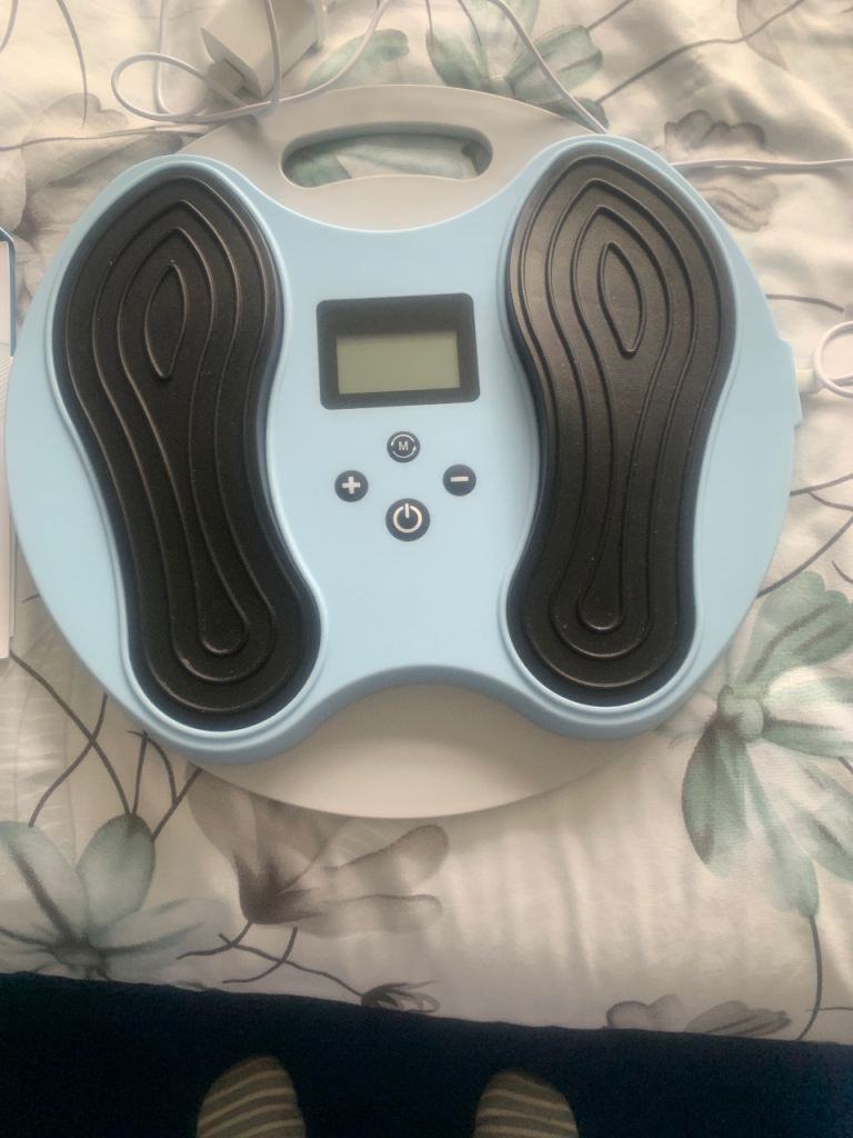 Foot Massager with LCD Display – Light Blue, Good Condition