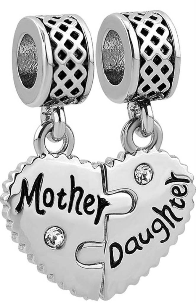image for Bnip mother and daughter 2pc heart set charms
