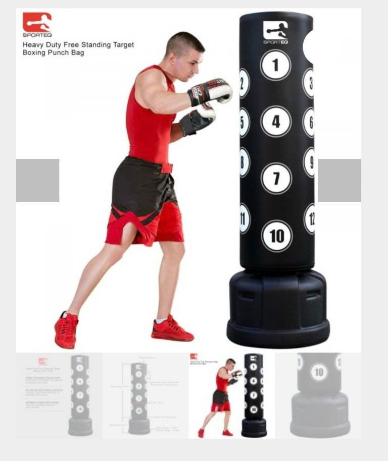 SPORTEQ Heavy Duty Free Standing Target Boxing Punch Bag 6ft  – New