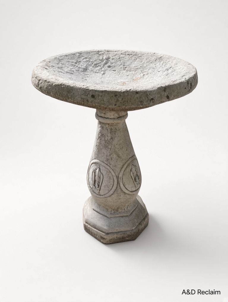 Secondhand Concrete Bird Bath