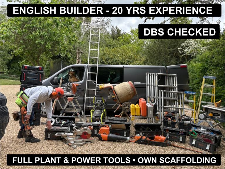 Builder Roofer Handyman Kitchen Bathroom Fitter Plastering Patios Gardens Repairs Plumbing Doors DBS