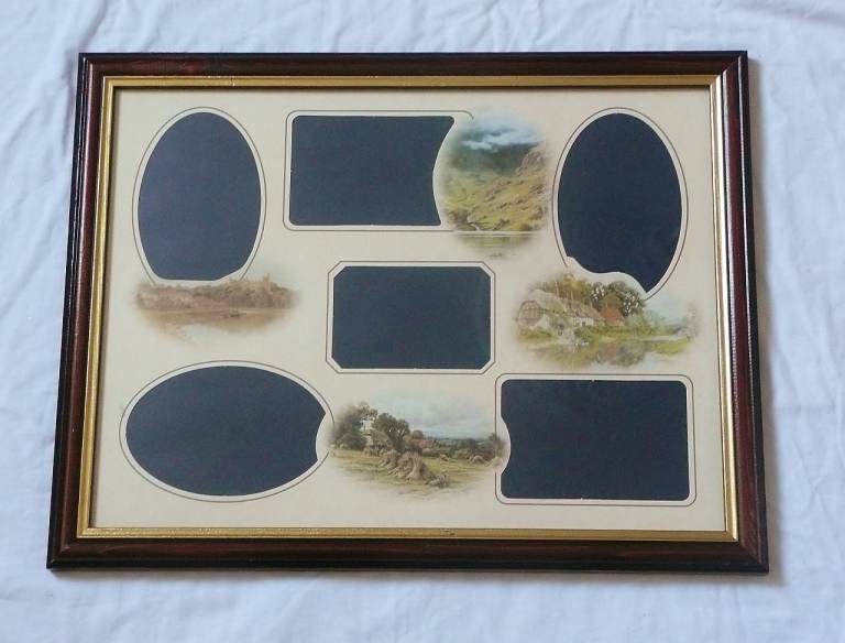 44.8 X 34.5 X 1.3 cm Glass Photo Picture Frame Cream Mount 6 Windows Landscapes