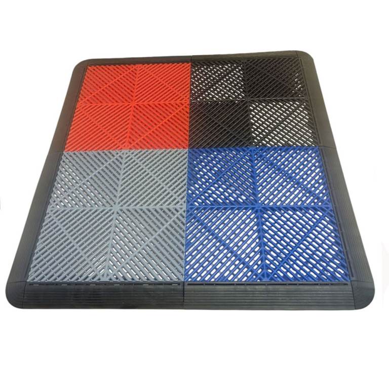 Interlocking Garage Flooring Tiles, Vented Modular Tile for Showroom / Detailing