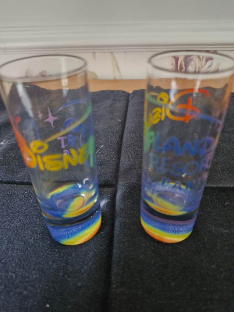 Pair of Disney World Rainbow Shot Glasses – As Good As New