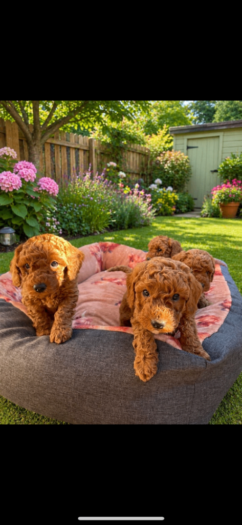KC Registered Deep Red Miniature Poodle Puppies