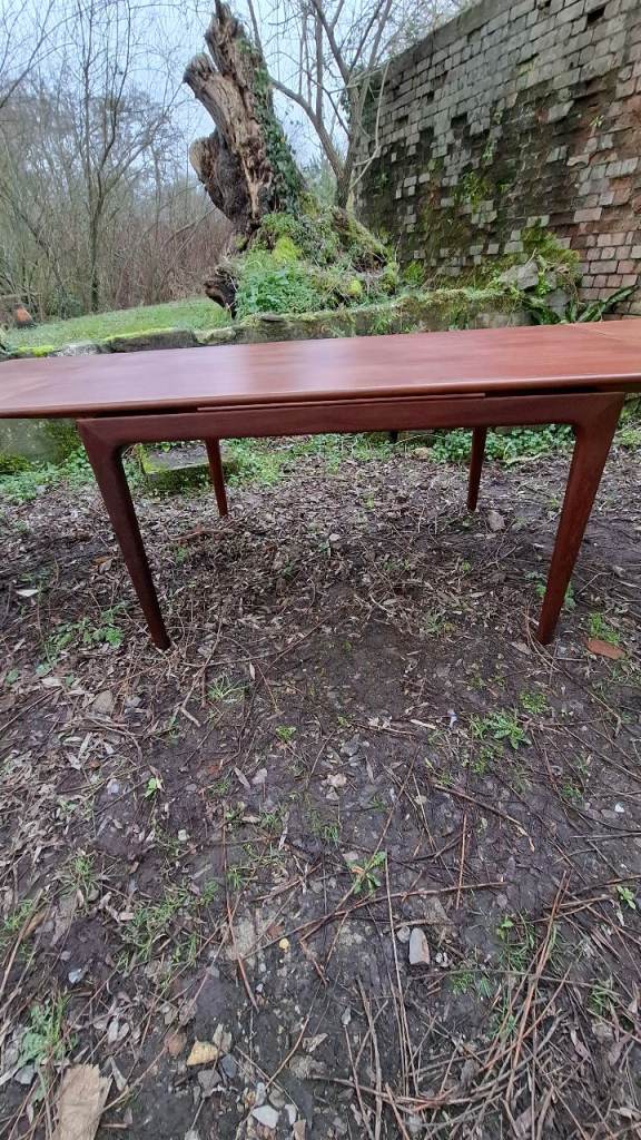 Johannes Andersen Teak Extendable Dining Table 