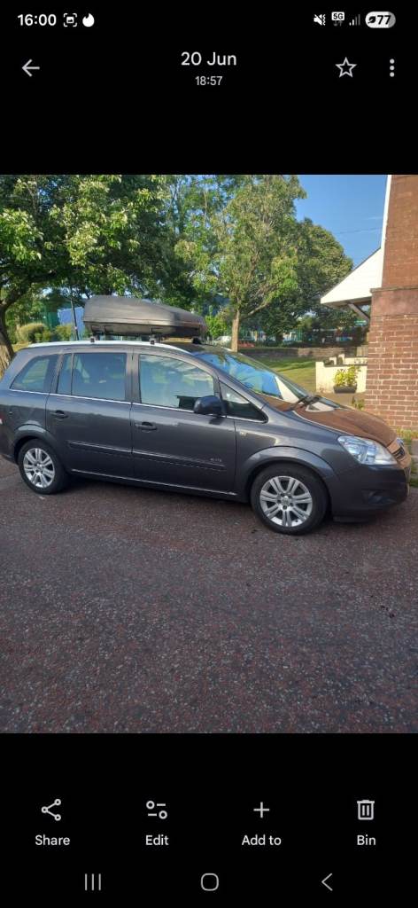 Vauxhall, ZAFIRA, MPV, 2011, Manual, 1796 (cc), 5 doors