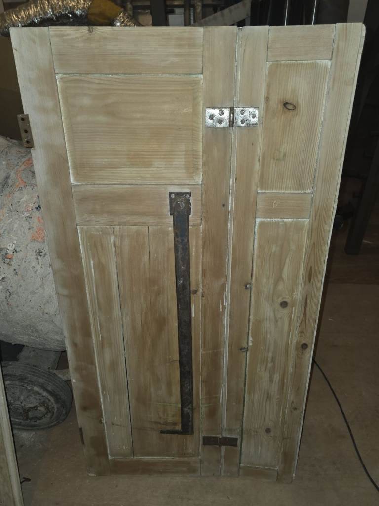 Genuine Antique Georgian Box Shutter Panels - stripped timber / painted  - wooden window shutters