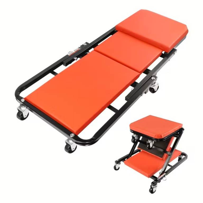 2-in-1 Folding Car Creeper & Mechanics Stool 