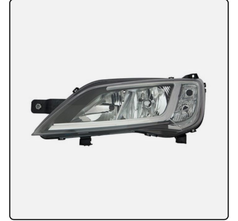 Left NS Headlight Headlamp W/O LED DRL H7 H7 Grey Bezel - Depo 552-1145LMRDEM1 Car parts 