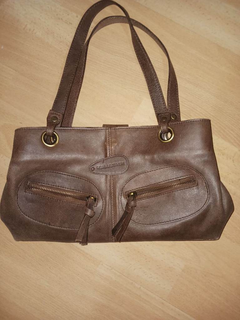Dolci small brown leather handbag