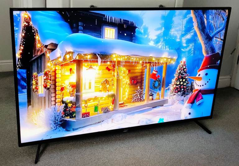 55" SHARP SMART ANDROID 4K ULTRA HD HDR LED WIFI APPS TV RC STAND NEW CONDITION- FREE DELIVERY