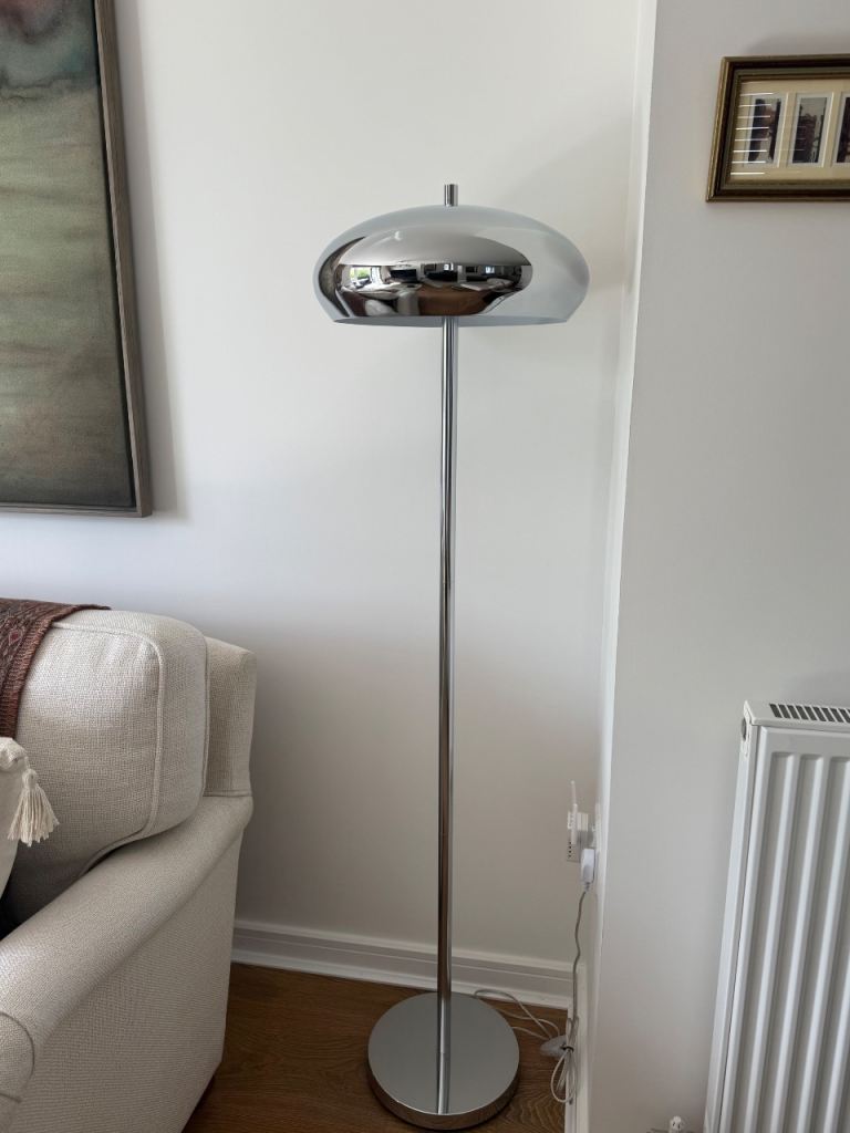 Stylish Silver Floor Lamp – Good Condition