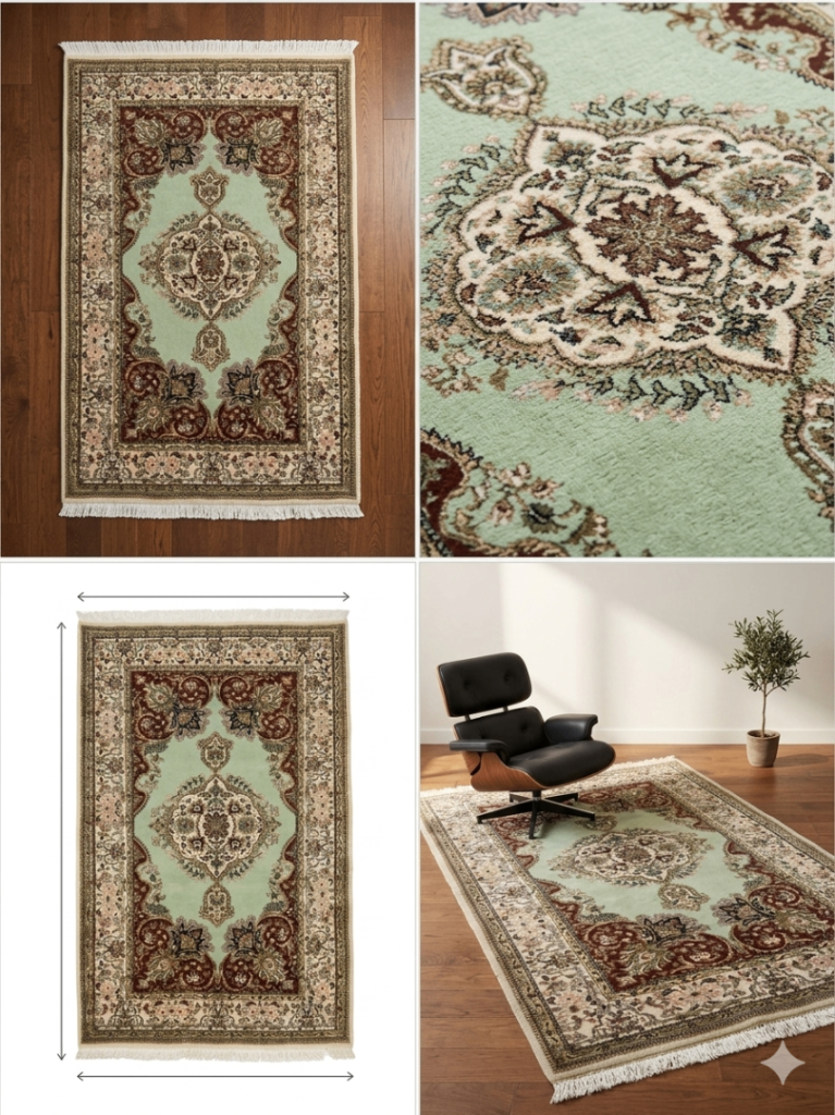 Handmade Persian Tabriz Rug 240 x 145 cm