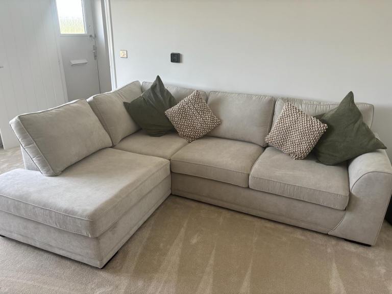 Large Beige Corner Sofa - Immaculate condition 