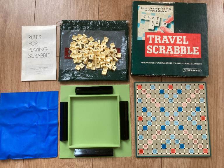 Vintage Scrabble Crossword Board Game Set from Spear’s Games 