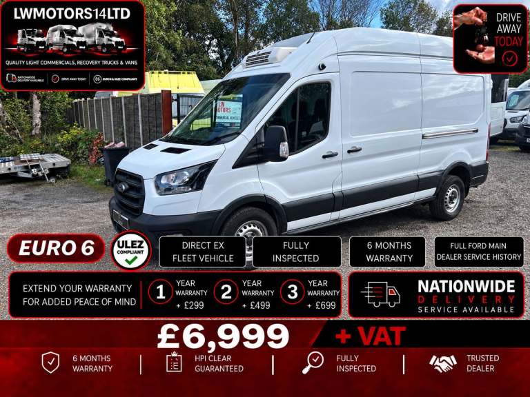 FORD TRANSIT 2.0 ECOBLUE LEADER L3H3 LWB THERMO KING FRIDGE FREEZER 2022 71 REG