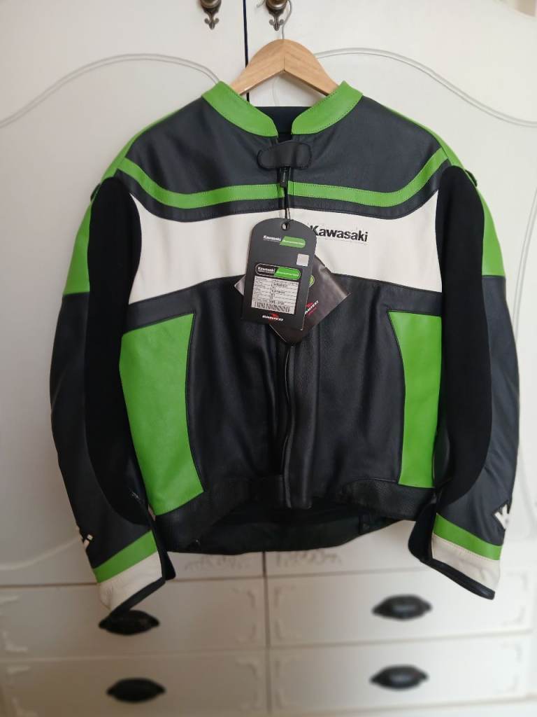 Kawasaki motorbike jacket.  2XL