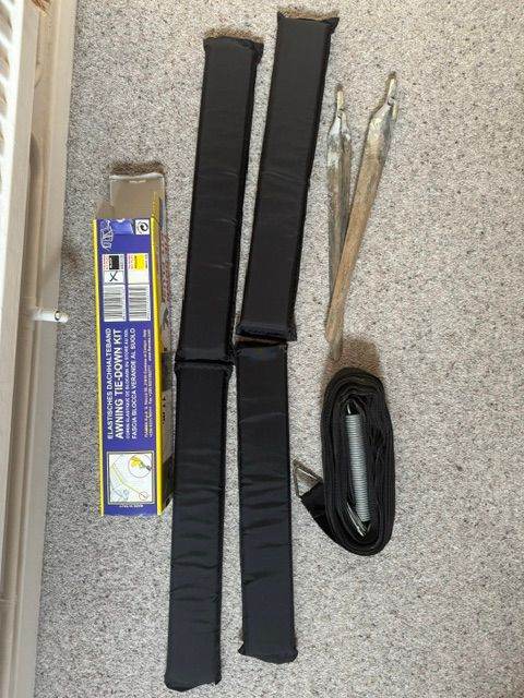Caravan awning tie down kit
