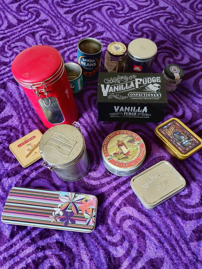 tin collection job lot, all included in price, red and black have gone