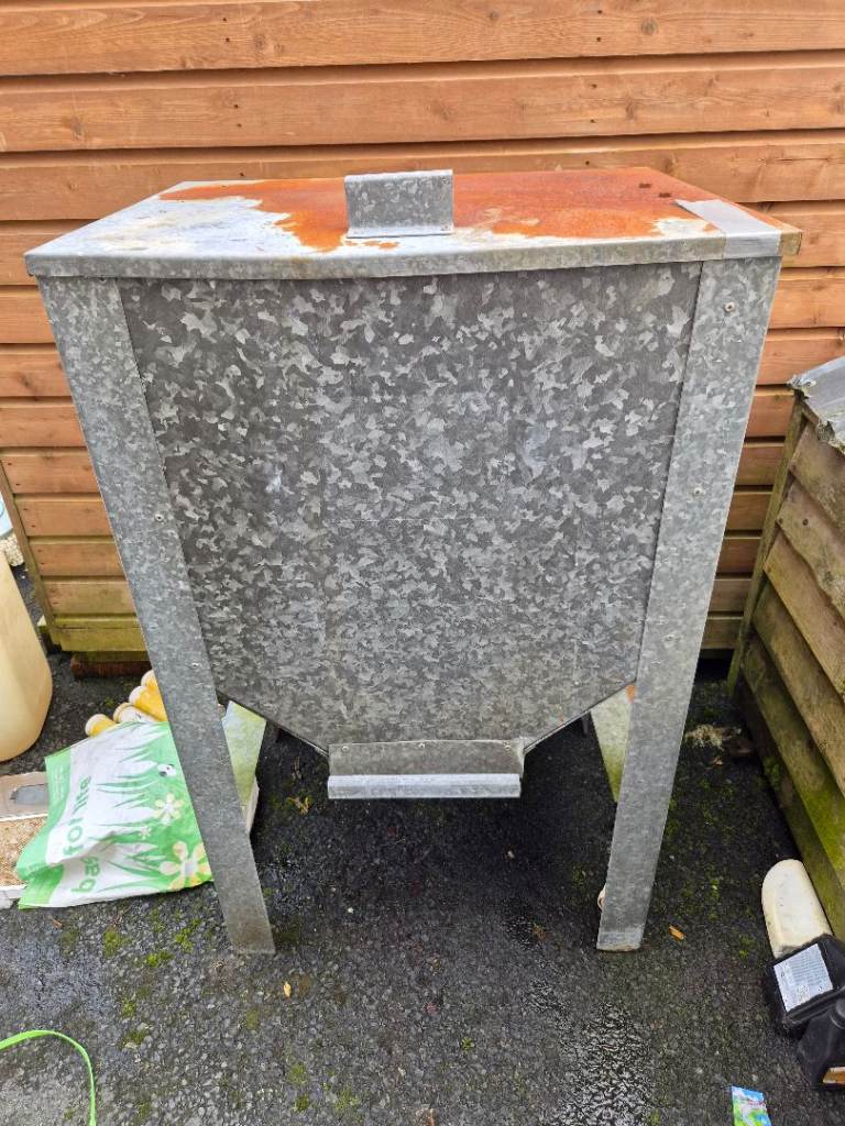 Galvanised Metal coal bunker 