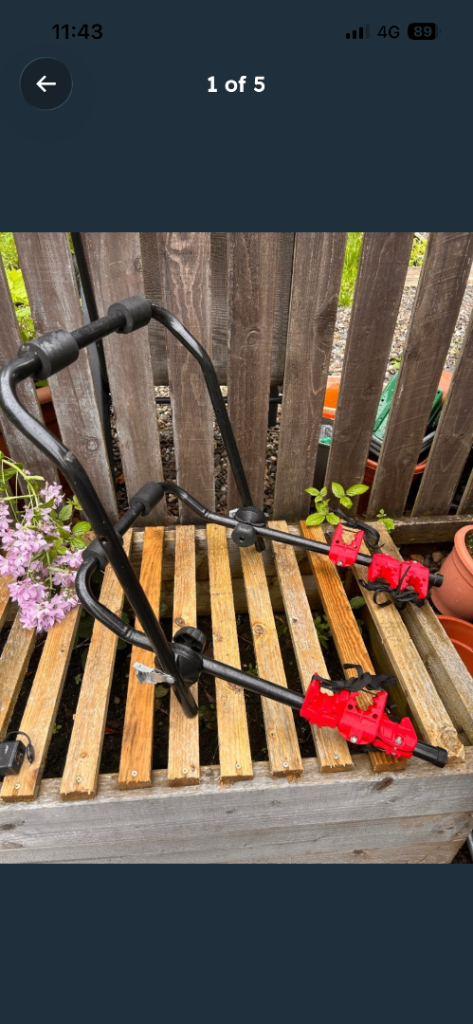 Rear bike carrier 2 bikes 