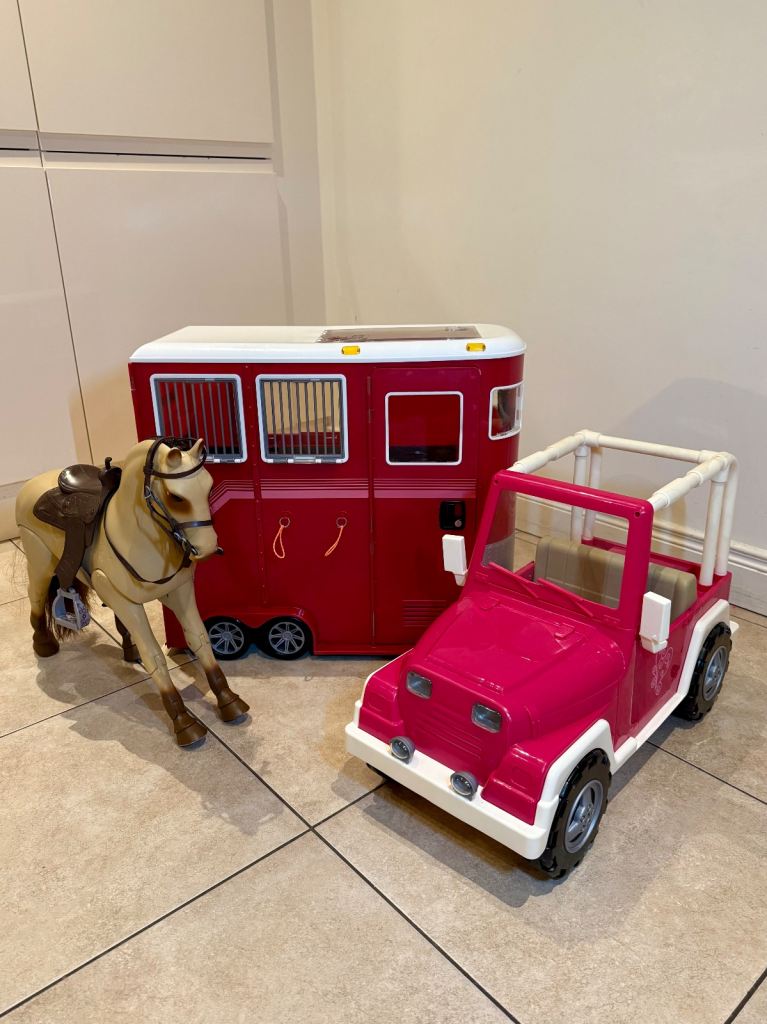 Our Generation Jeep, Horse Trailer & Horse