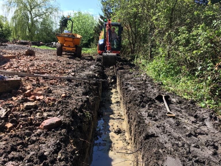 Digger and driver for hire 