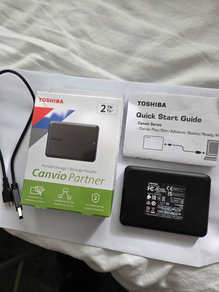 Toshiba Canvio Partner 2TB External Hard Drive – As Good As New, £40.00 ...