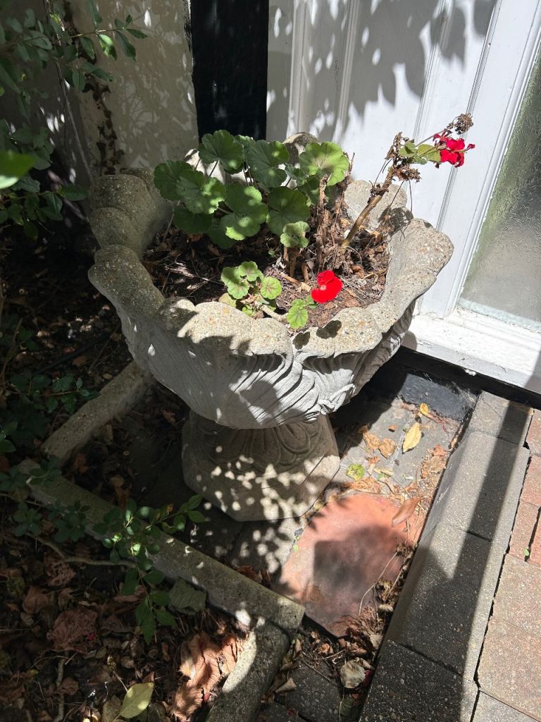 Vintage Stone Garden Urn Planter – Classical Style Pair 