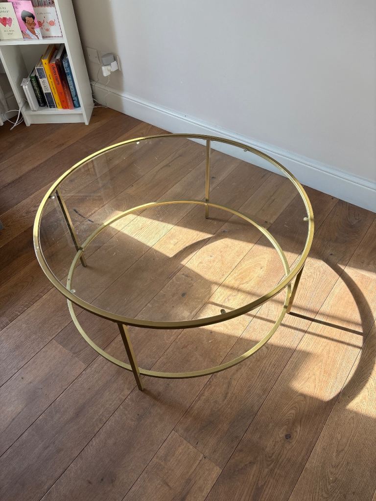 Elegant Gold glass table