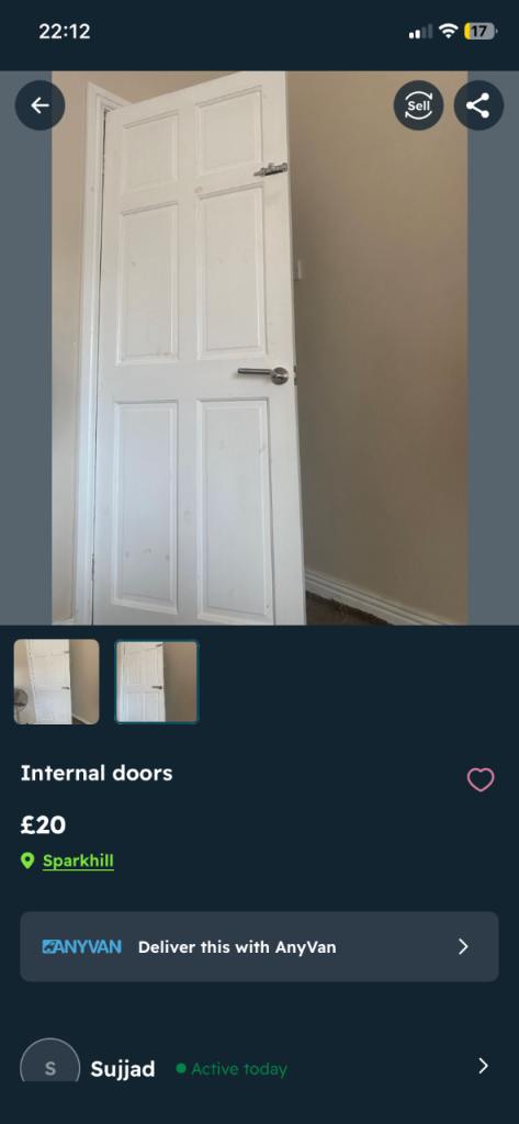 White Internal Doors with Handles – Good Condition