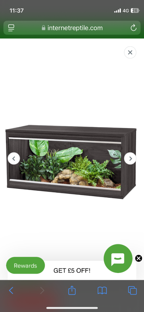 Reptile Vivarium medium grey 