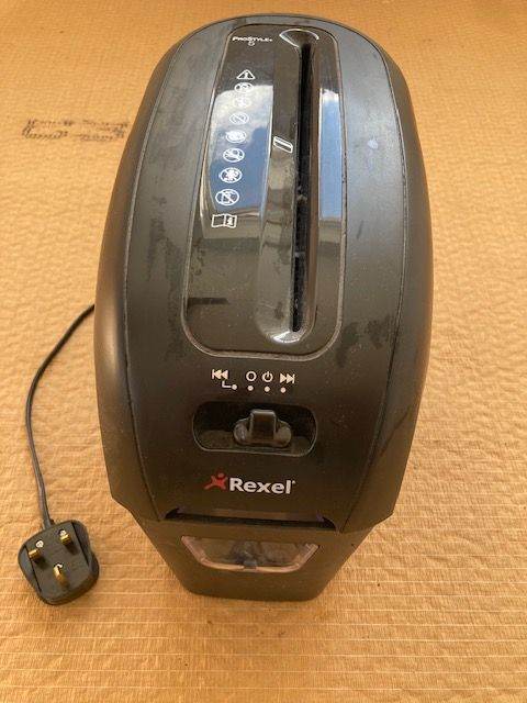 Rexel Paper Shredder – Black, Good Condition