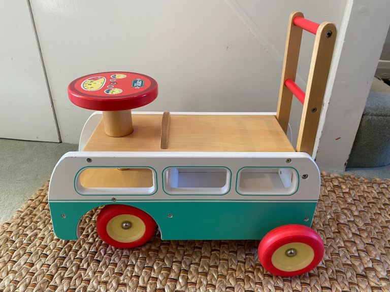 Vilac 2 in 1 Retro Wooden Campervan Walker 