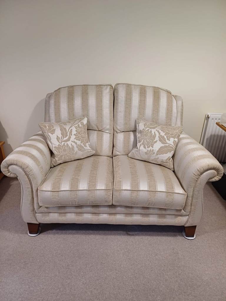 Alstons Burnham 2 Seater sofa Oyster stripe chenille