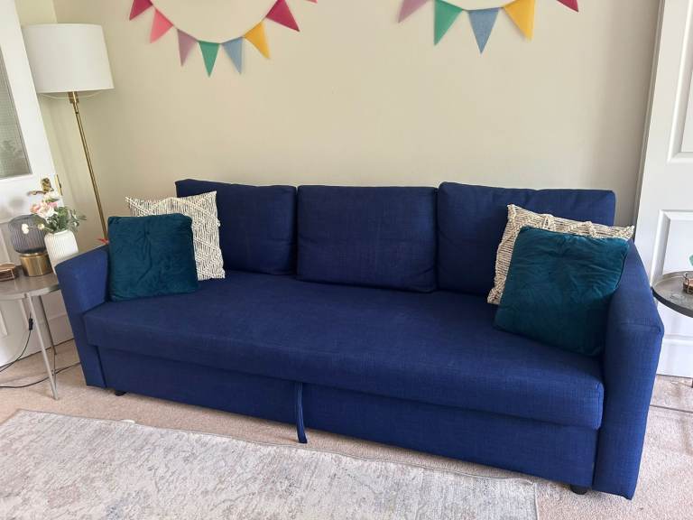 Comfortable Blue Sofa Bed – Good Condition